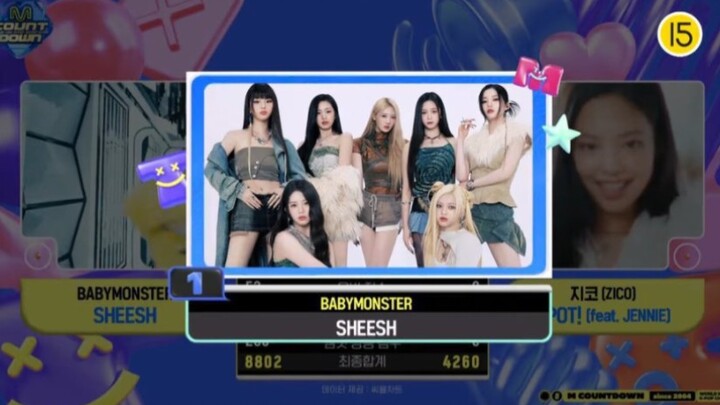 BABYMONSTER《SHEESH》初一位！出道第一个一位！