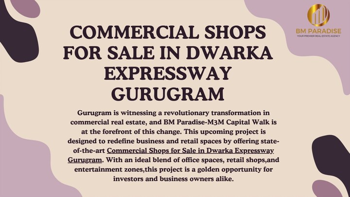 Commercial Shops for Sale in Dwarka Expressway Gurugram