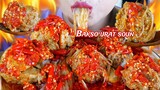 BERANI PEDAS 🔥 MAKAN BAKSO URAT SOUN TOPPING CABE ULEK | EATING SOUNDS