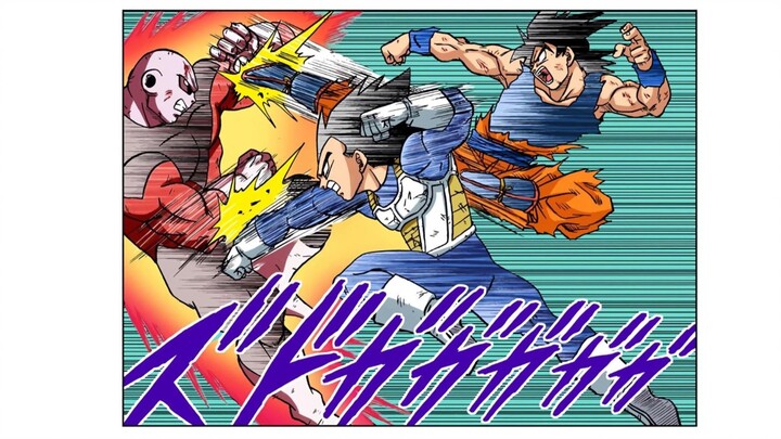 In Dragon Ball Super manga, Goku and Vegeta can actually hold their own against Jiren in a back-and-