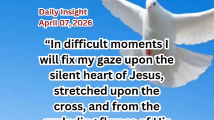Daily Insight April 07, 2026 #faith #saint #insight