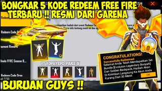 BONGKAR 5 KODE REDEEM FREE FIRE TERBARU HARI INI !! 2021 NOVEMBER RESMI DARI GARENA FREE FIRE