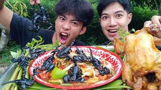 ตำแมงป่องช้าง ไก่ย่างทั้งตัว แซ่บนัวสุดๆ