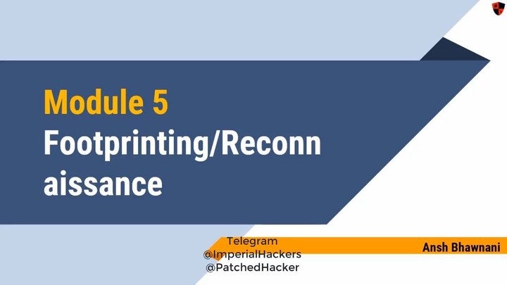 5-1Introduction+to+Footprinting+and+Objectives