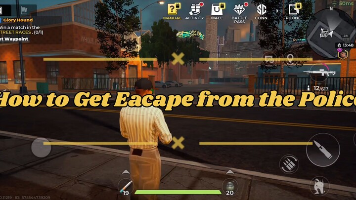 How to escape from the POLICE using C10UD on Gangster Meraige City ?