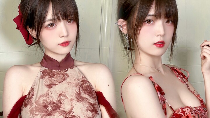 Red is the color that makes the white ceiling look brighter! ! (⌯︎¤̴̶̷̀ᴗ¤̴̶̷́⌯︎)✧