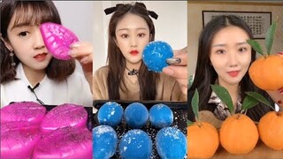 Thánh Ăn Đá Lạnh Như Ăn Kẹo Ngọt, Ăn Trái Cây Bộc Chocola - ASMR Ice Crunchy Eating sound#57