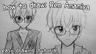 How to draw: Ren Amamiya | anime boy | drawing tutorial