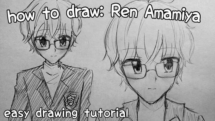 How to draw: Ren Amamiya | anime boy | drawing tutorial
