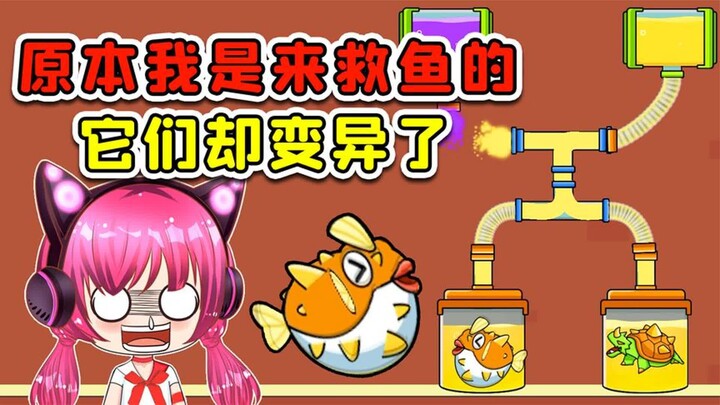 我原本是来救鱼的，不料给鱼整变异了！就挺意外的