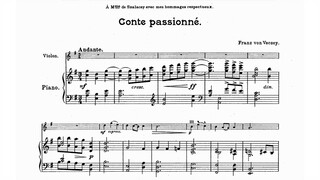 Franz von Vecsey - Conte passionne for violin and piano (audio + sheet music)