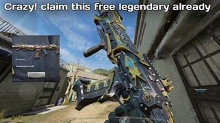 Crazy! claim this M4 black royal gold legendary already in CODM