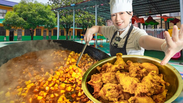 Tôi nổi rồi! Lại còn làm gà rán cho toàn thể giáo viên và học sinh trong trường, bọn trẻ ăn xong thì