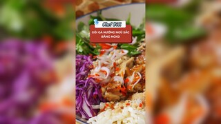 Gỏi gà nướng ngũ sắc bằng nồi chiên không dầu