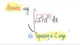 alternate way: ∫ √(x^2+a^2 )dx via "expressing in 2 ways"