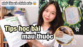 Tips học bài MAU THUỘC, NHỚ LÂU và CHÍNH XÁC ( Áp dụng cho mọi môn học và kì thi )