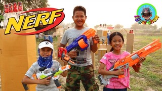 เล่นซ่อนแอบ 🙈 สนามเด็กเล่น กล่องกระดาษ 🎉Nerf Battle  / Tigger show ทิกเกอร์โชว์