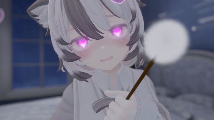 [3D animation/asmr] Goose down stick in-ear sound (vrchat)