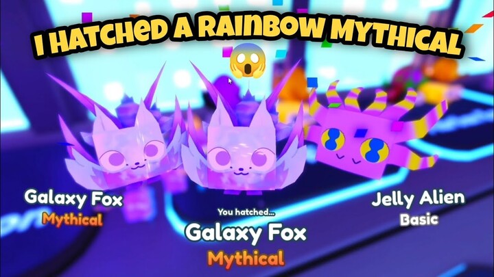 I Hatched a Rainbow Mythical Galaxy fox | + GIVEAWAY | Pet Simulator X