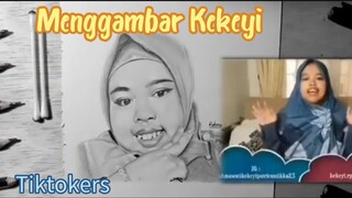 Menggambar tiktoker Kekeyi |Halo sahabat