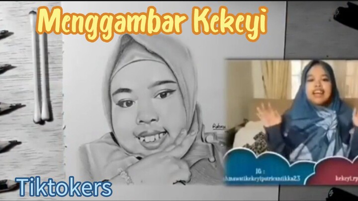 Menggambar tiktoker Kekeyi |Halo sahabat
