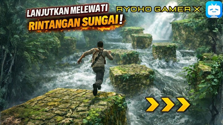 Lompatan Ekstrem di Atas Sungai Deras! Tegang Banget! 🔥