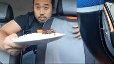 ASMR EATING SOUNDS - SALMON AND RICE + CAR SEAT SOUNDS.