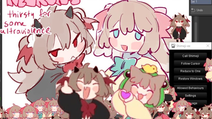 【Tạo lập bầy ong】Thú cưng để bàn của Neuro và Evil!