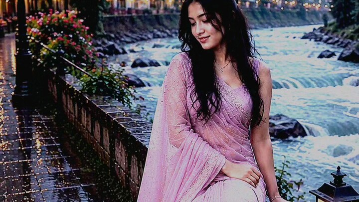 Beautiful Pink Saree Status Video | Aesthetic Soft Bokeh Vibe ✨