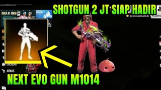 FREE FIRE!! BOCORAN EVO GUN M1014 TERBARU, EVO GUN SHOTGUN, SHOTGUN 2 M1887, EMOTE 2 JT