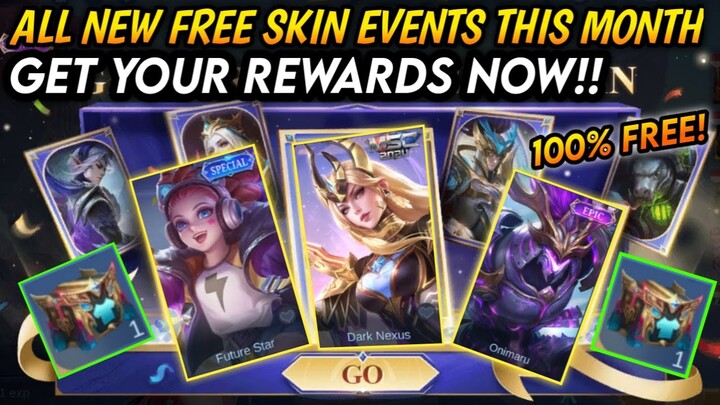 NEW EVENT! GET ALL THESE REWARDS NOW | FREE SKIN EVENTS 2024 - Mobile Legends