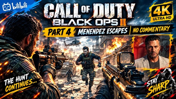 【4K No Commentary】Menendez Trapped the Entire Military! Black Ops II Campaign Part 4