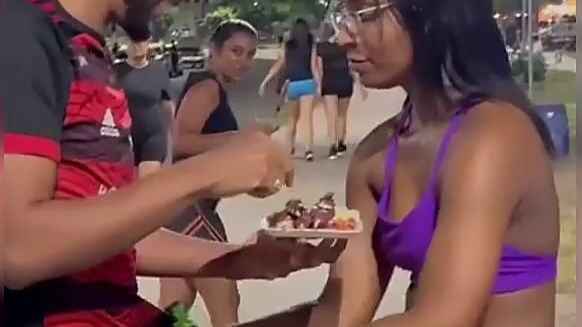 When you’re out for a run and suddenly spot free barbecue and beer by the roadside, what would you c