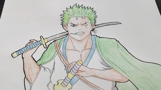 Drawing Roronoa Zoro from One Piece