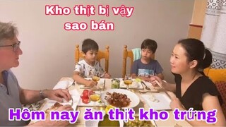 Thịt kho trứng/nấu món việt nhà hàng thịt bị vậy xong phim luôn/Ẩm thực Việt Nam/cuộc sống pháp