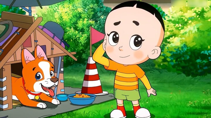 The small-headed father was ridden by a dog! The big-headed son was kidnapped! The plot of "New Big-