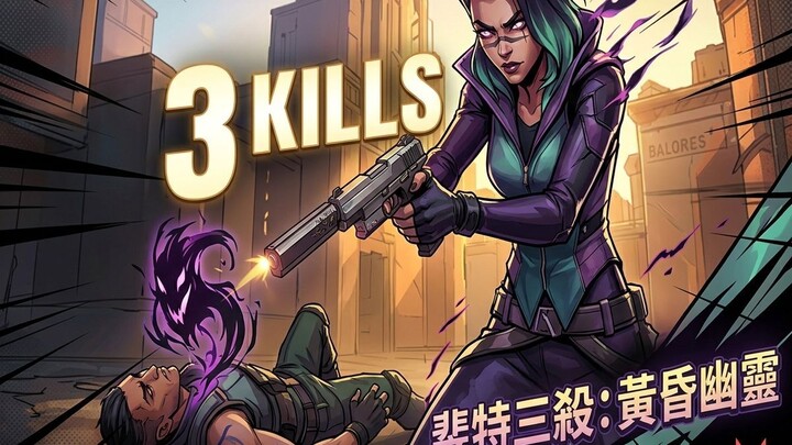 VALORANT: Clean Fade Triple Kill on Sunset! 🎯💥