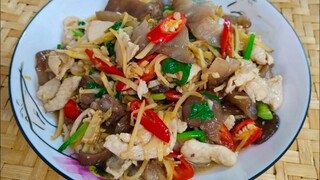 ไก่ผัดขิง อร่อยมีประโยชน์ สำหรับคนรักสุขภาพ สไตล์| ครัวบ้านๆ Channel