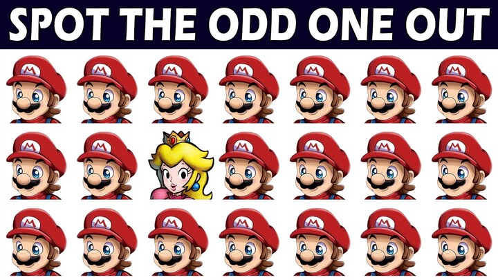 Can you Spot The Odd Super Mario Bros #51 | Spot the Difference Super Mario Quiz Games