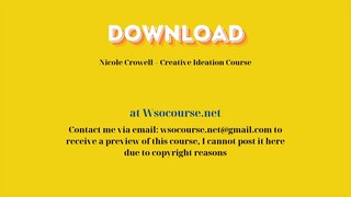 [GET] Nicole Crowell – Creative Ideation Course