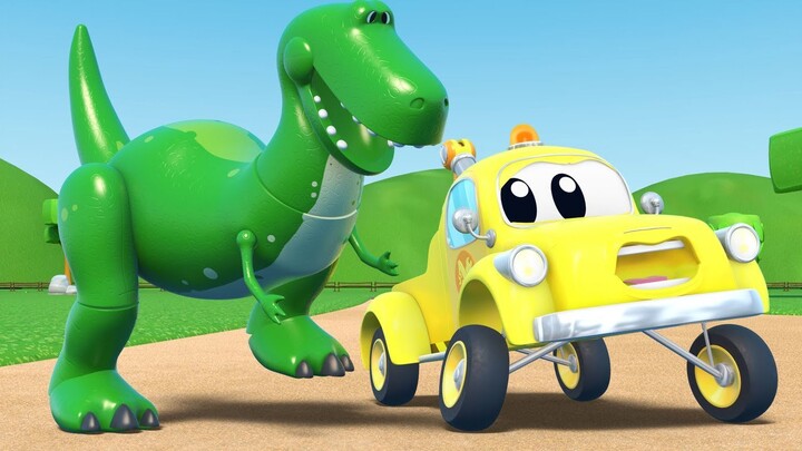 InvenTom si Truk Derek Toy Story - Dinosaurus T-rex menggila Kota Mobil - Kartun untuk anak-anak