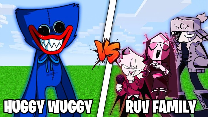 Huggy Wuggy vs RUV Family | Minecraft | ( EPIC BATTLE )