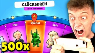 500x GLÜCKSDREH OPENING für ALLE STUMBLE GUYS SKINS! 🤑 (ESKALIERT KOMPLETT)