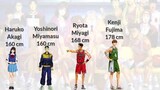 Slam Dunk Characters Height Comparison