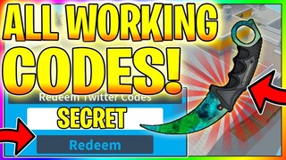 ALL 15 WORKING SECRET CODES! Arsenal Roblox June 2021