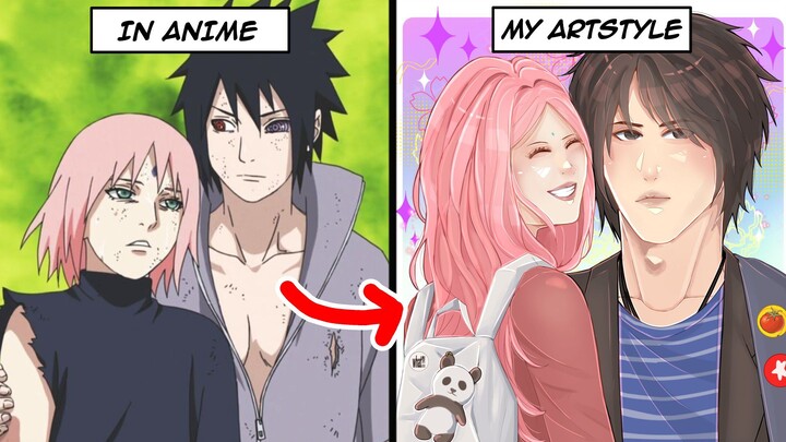 DRAWING SASUKE & SAKURA [TIMELAPSE]