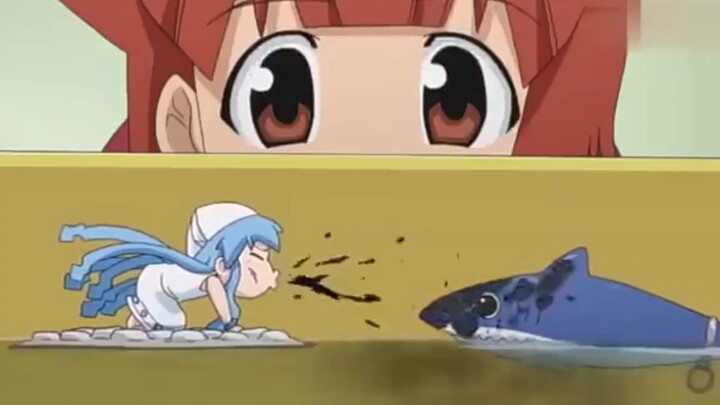 This is a real manga, what a cute squid girl