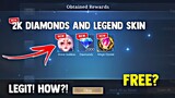 NEW! FREE? 2K DIAMONDS AND LUNOX LEGEND SKIN + MAGIC CRYSTAL! HOW? LEGIT! | MOBILE LEGENDS 2023