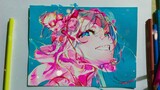 [Painting]How to copy Yoneyama Mai's painting in fluorescent color