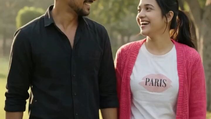 In Frame Most Beautiful Lady Core Subject: A photorealistic portrait of an elegant young couple in a
